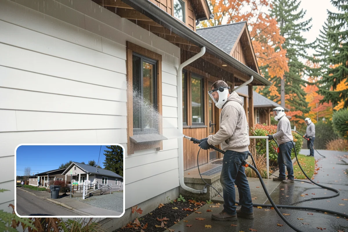 Biocide Application in South Prairie, Pierce County, WA - Kills algae, mold, and moss spores rather than just rinsing them
