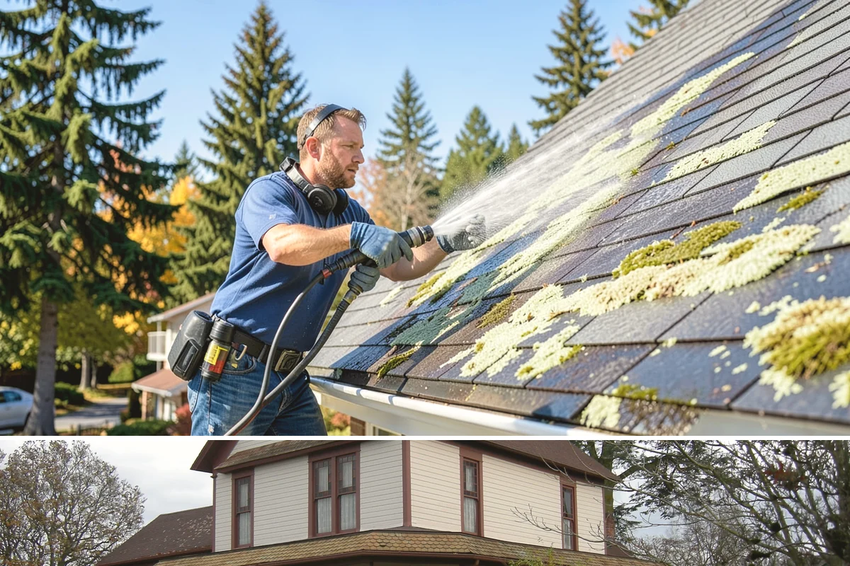 Biocide Application in Sumner, Pierce County, WA - Most effective applied during the cool, wet seasons when algae and moss are actively growing across Northwest surfaces.