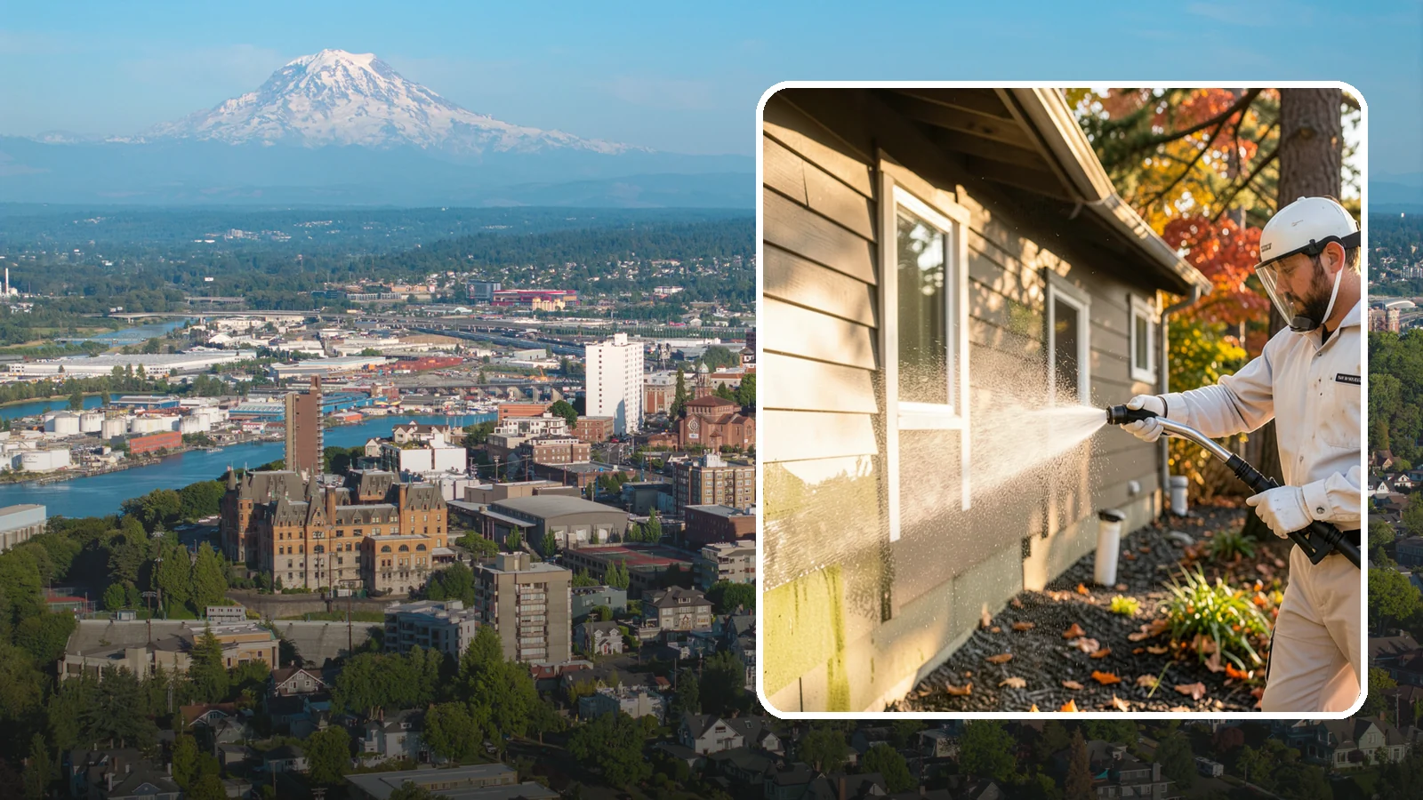 Biocide Application in Tacoma, Pierce County, WA - Biocide application treats surfaces with a solution that kills the algae, mold, and moss spores driving recurring exterior growth.