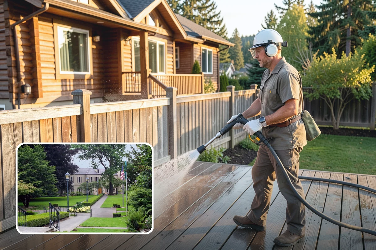 Biocide Application in Woodinville, King County, WA - Kills algae, mold, and moss spores rather than just rinsing them