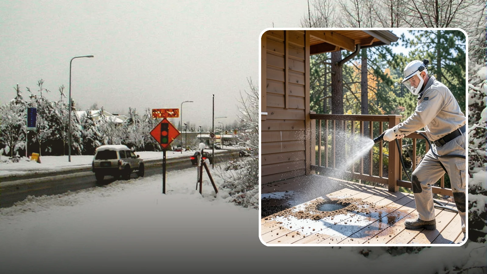 Bird Dropping Removal in Newcastle, King County, WA - Sanitizing removal of bird droppings and the staining and odor they leave on decks, railings, and structures.