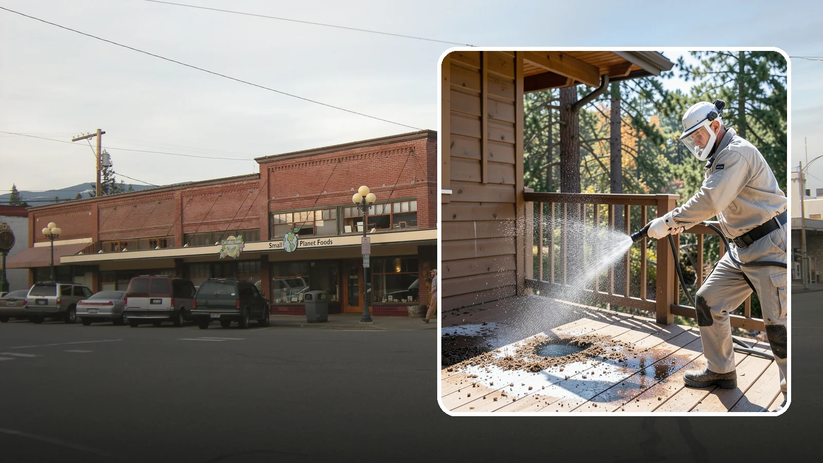 Bird Dropping Removal in Sedro-Woolley, Skagit County, WA - Sanitizing removal of bird droppings and the staining and odor they leave on decks, railings, and structures.
