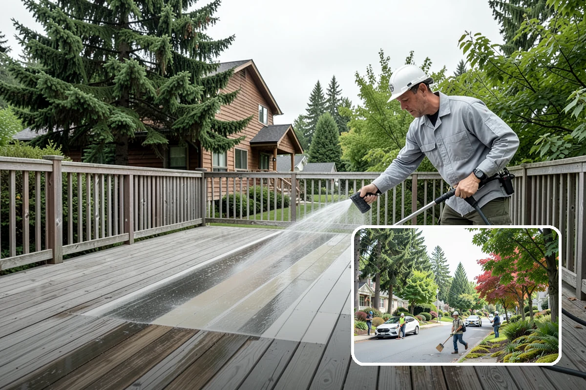 Birdbath Cleaning in Beaux Arts Village, King County, WA - Clears the green algae ring from the basin