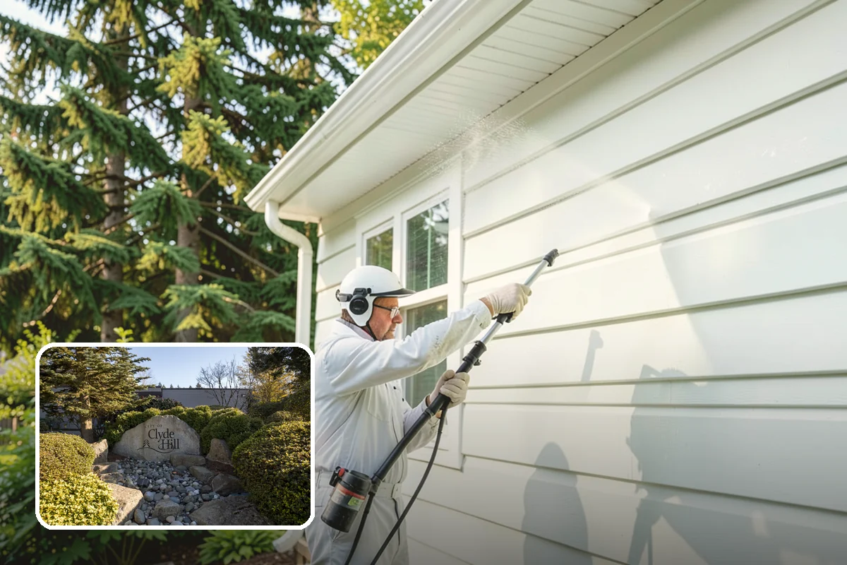 Birdbath Cleaning in Clyde Hill, King County, WA - Clears the green algae ring from the basin