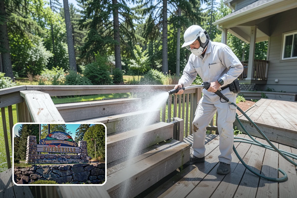 Birdbath Cleaning in Eatonville, Pierce County, WA - Clears the green algae ring from the basin