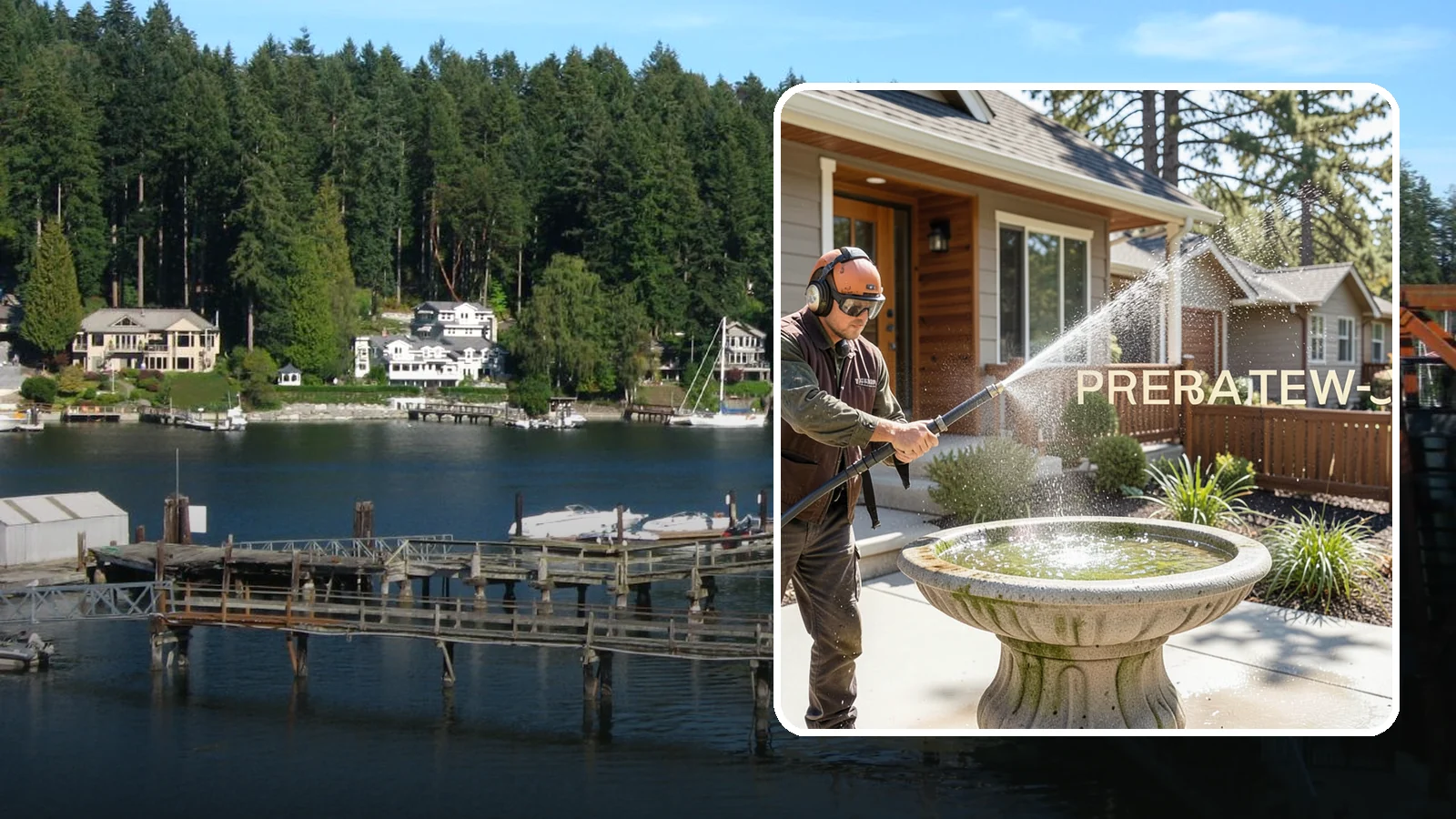 Birdbath Cleaning in Gig Harbor, Pierce County, WA - We clean birdbaths to clear algae, mineral scale, and grime from the basin and pedestal for a fresh, healthy water feature.