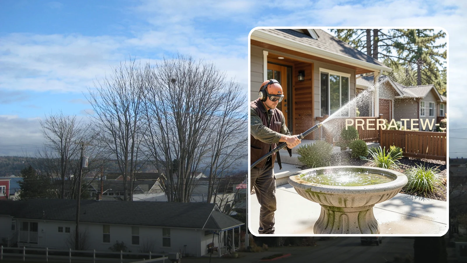 Birdbath Cleaning in Langley, Island County, WA - We clean birdbaths to clear algae, mineral scale, and grime from the basin and pedestal for a fresh, healthy water feature.