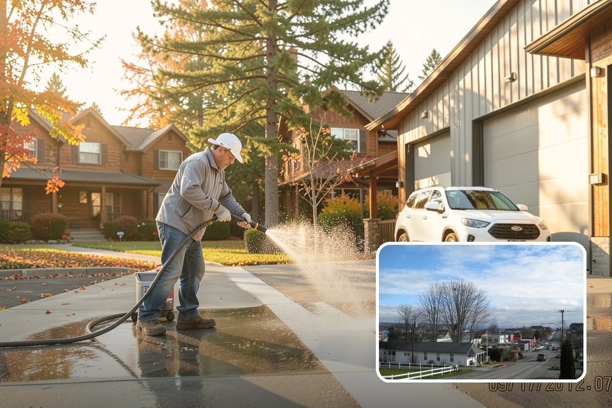 Birdbath Cleaning in Langley, Island County, WA - Clears the green algae ring from the basin