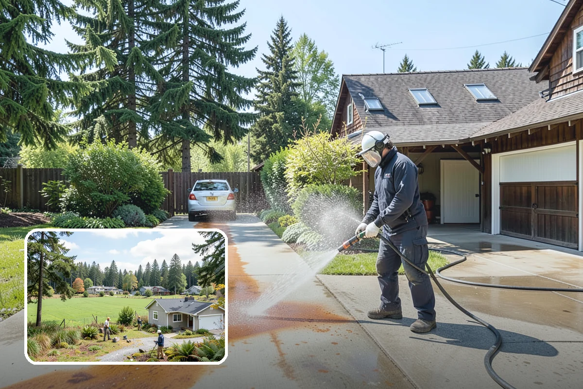 Birdbath Cleaning in Lyman, Skagit County, WA - Clears the green algae ring from the basin
