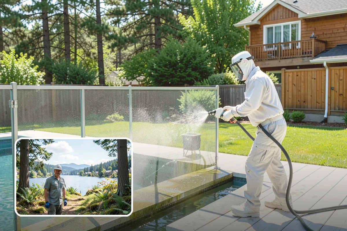Birdbath Cleaning in Milton, King County, WA - Clears the green algae ring from the basin