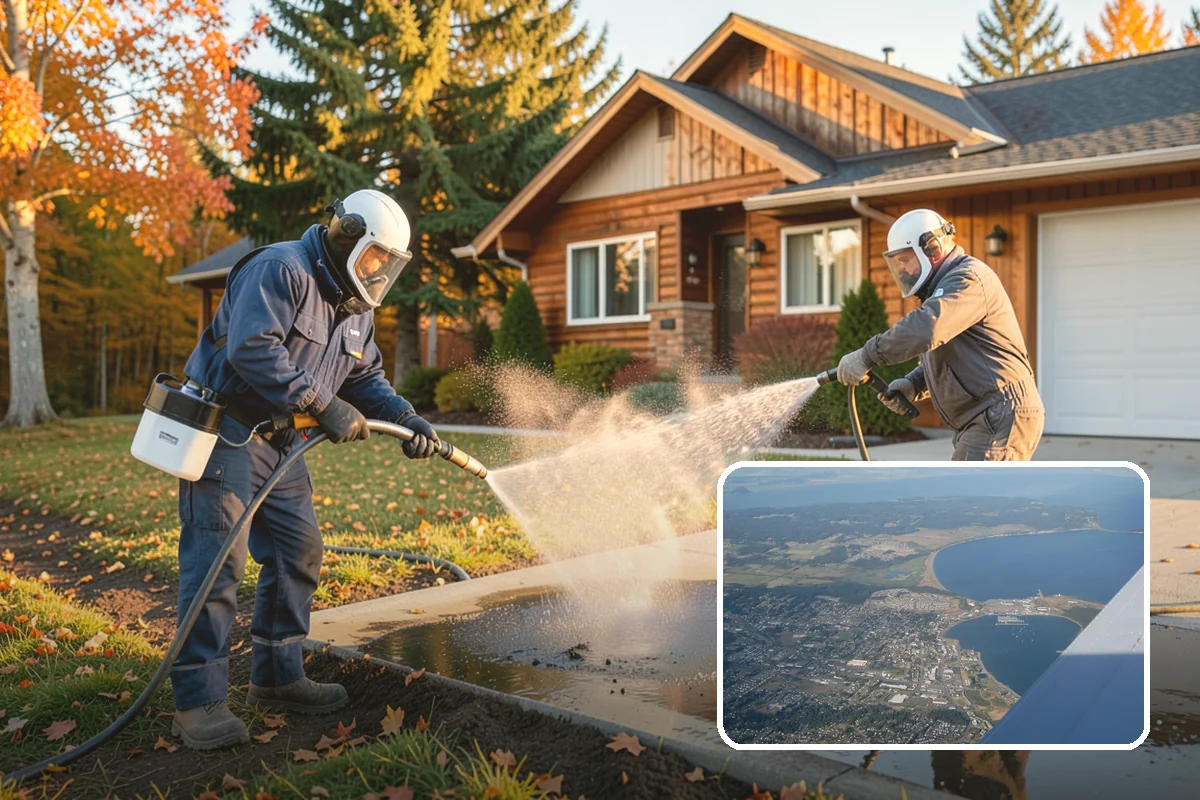 Birdbath Cleaning in Oak Harbor, Island County, WA - Clears the green algae ring from the basin