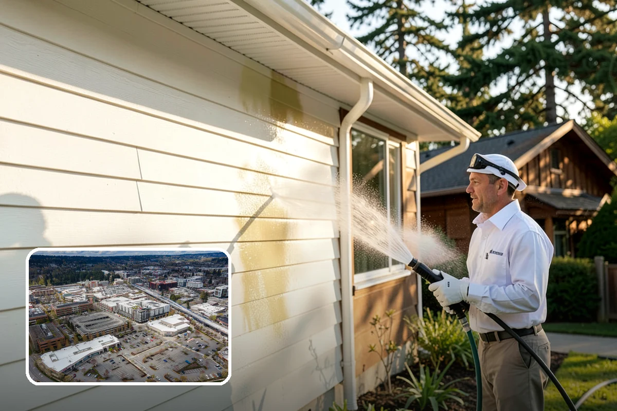 Birdbath Cleaning in Redmond, King County, WA - Clears the green algae ring from the basin