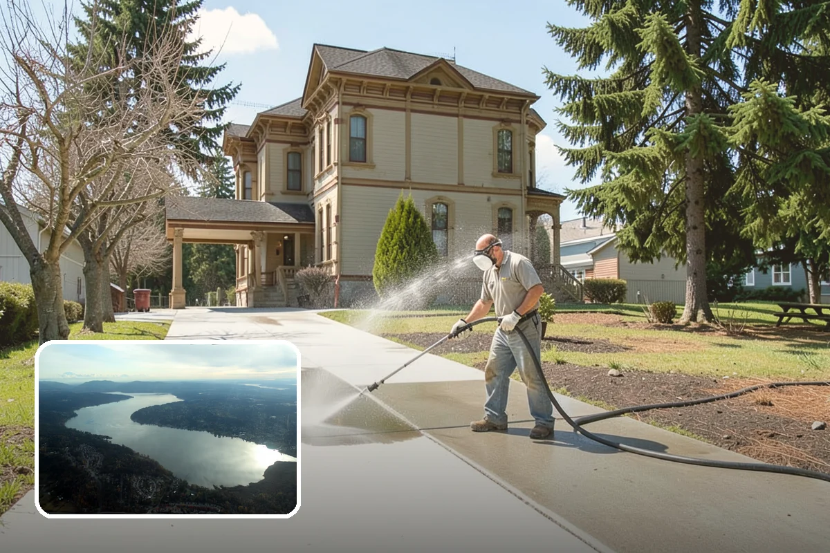 Birdbath Cleaning in Sammamish, King County, WA - Clears the green algae ring from the basin