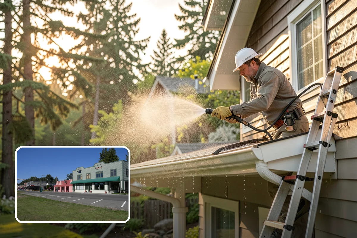 Birdbath Cleaning in Snoqualmie, King County, WA - Clears the green algae ring from the basin