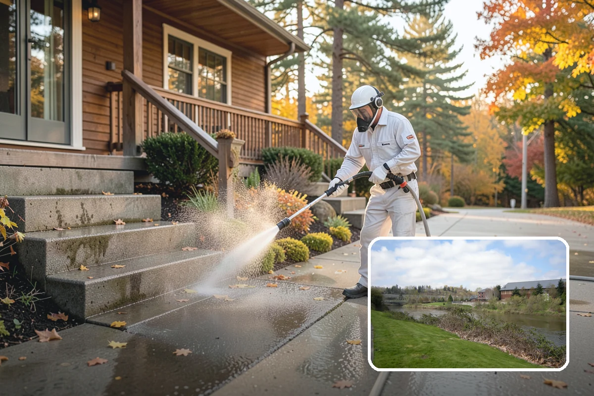Birdbath Cleaning in Tukwila, King County, WA - Clears the green algae ring from the basin