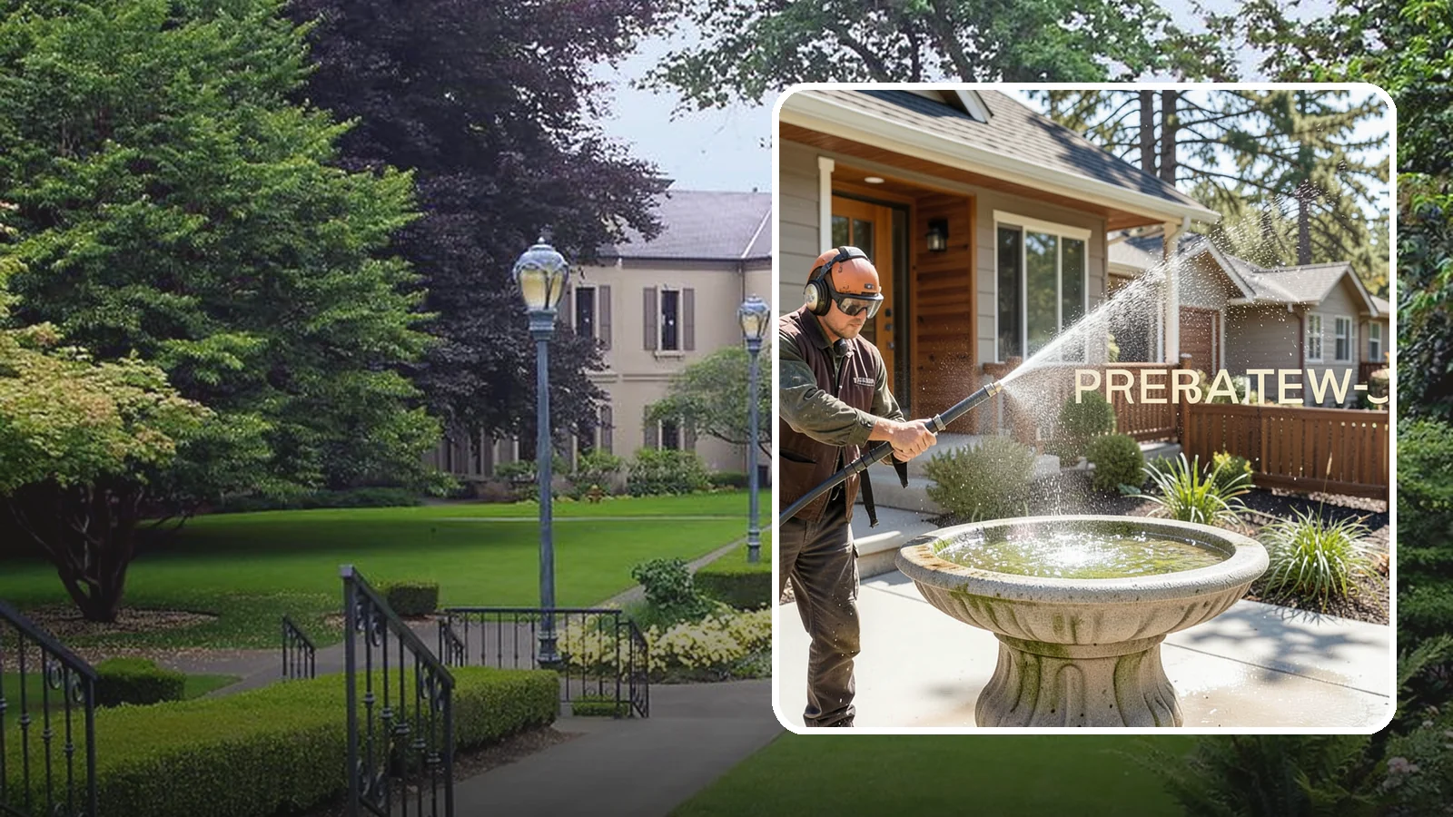 Birdbath Cleaning in Woodinville, King County, WA - We clean birdbaths to clear algae, mineral scale, and grime from the basin and pedestal for a fresh, healthy water feature.