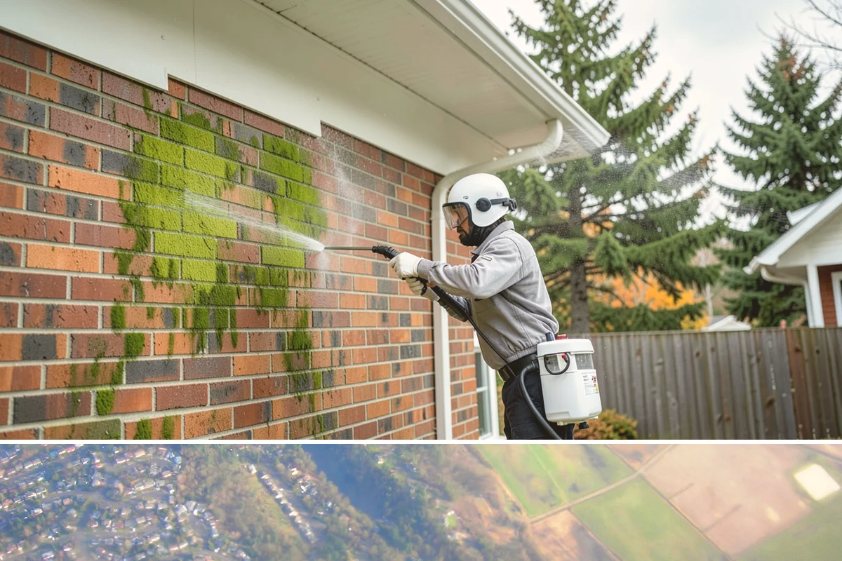 Block Wall Cleaning in Algona, King County, WA - Summer is preferable because dry block accepts treatment more evenly and efflorescence is easier to resolve when the wall is not...