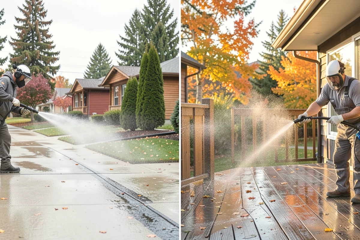 Block Wall Cleaning in Anacortes, Skagit County, WA - Protect the base and adjacent surfaces
