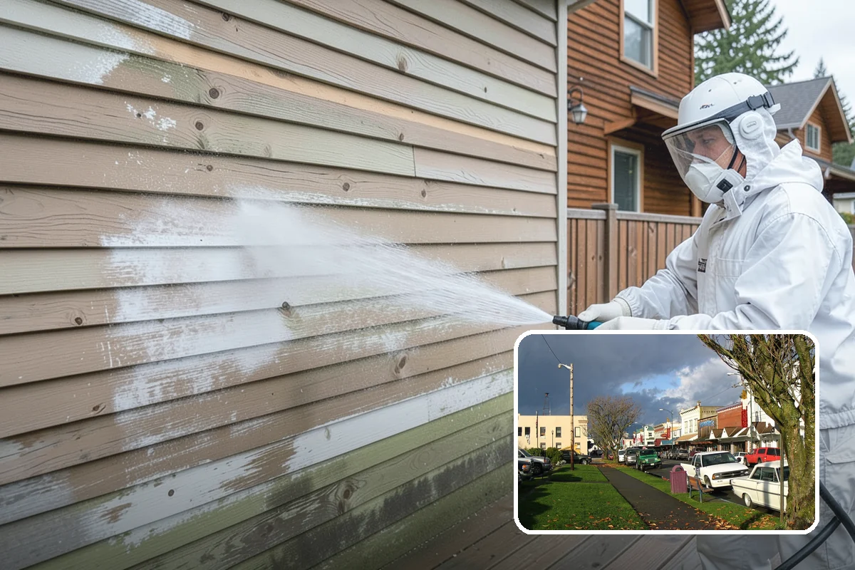 Block Wall Cleaning in Arlington, Snohomish County, WA - Clears algae from highly porous block faces