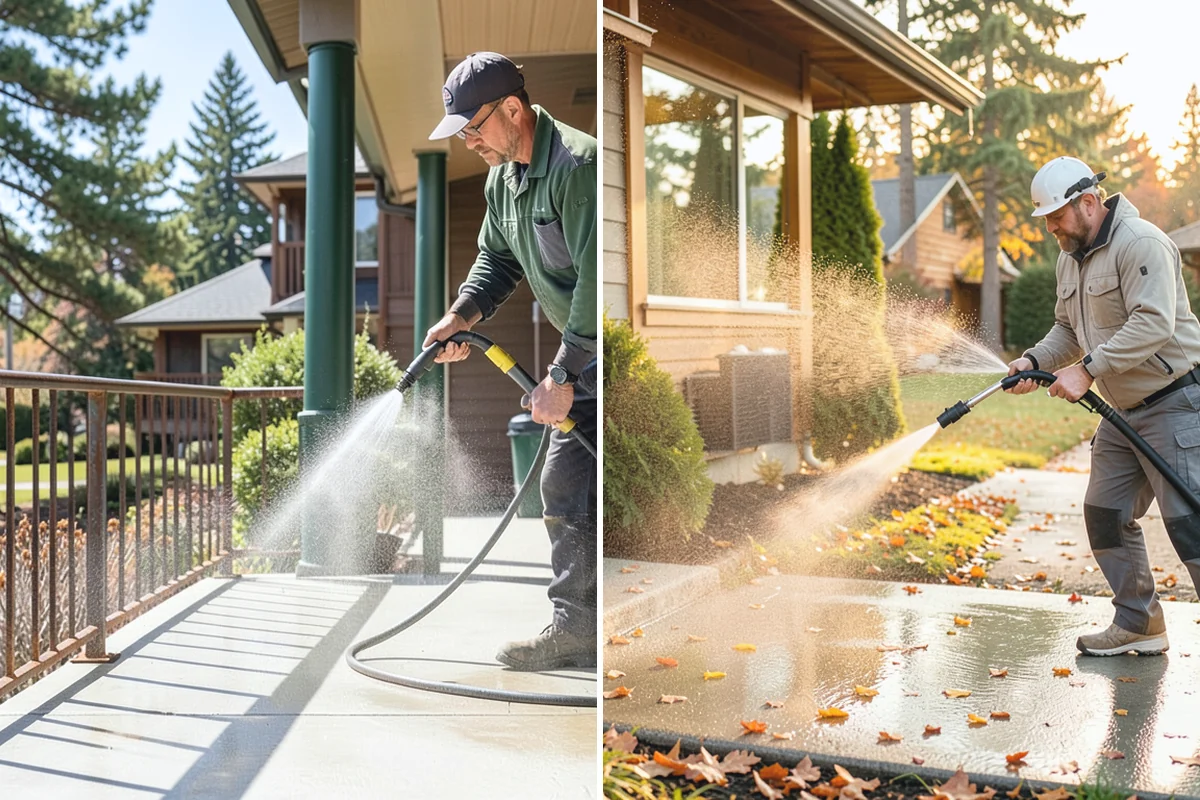 Block Wall Cleaning in Beaux Arts Village, King County, WA - Protect the base and adjacent surfaces