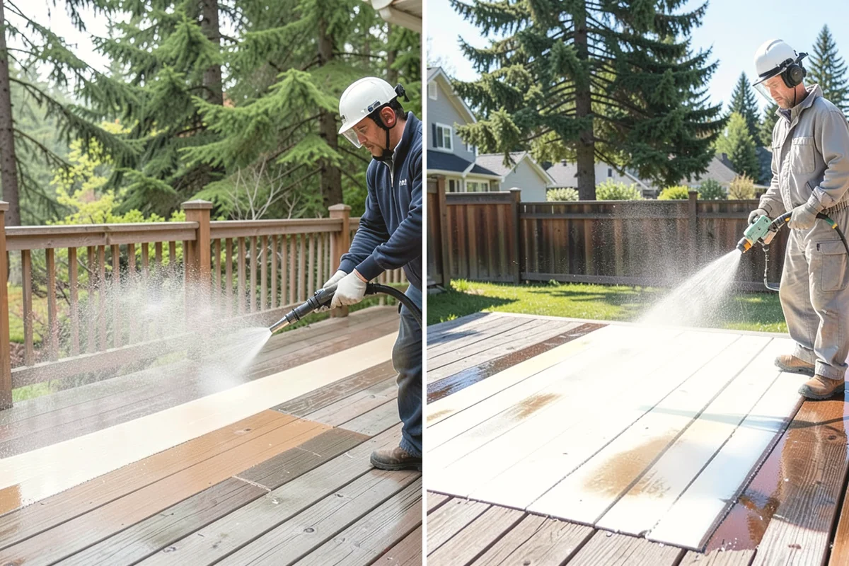 Block Wall Cleaning in Burien, King County, WA - Protect the base and adjacent surfaces