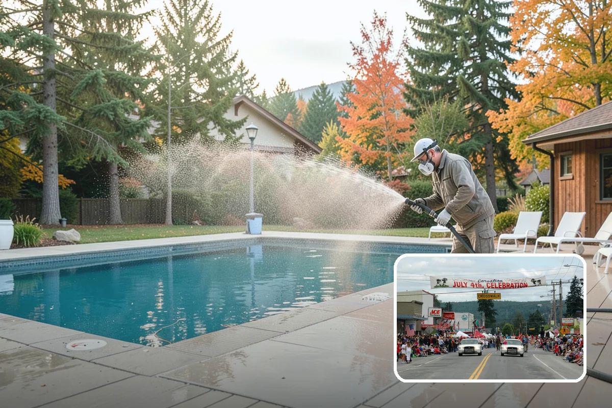 Block Wall Cleaning in Carnation, King County, WA - Clears algae from highly porous block faces