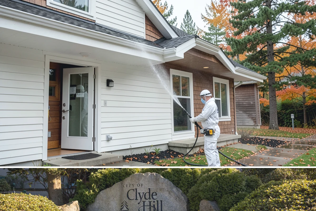Block Wall Cleaning in Clyde Hill, King County, WA - Summer is preferable because dry block accepts treatment more evenly and efflorescence is easier to resolve when the wall is not...