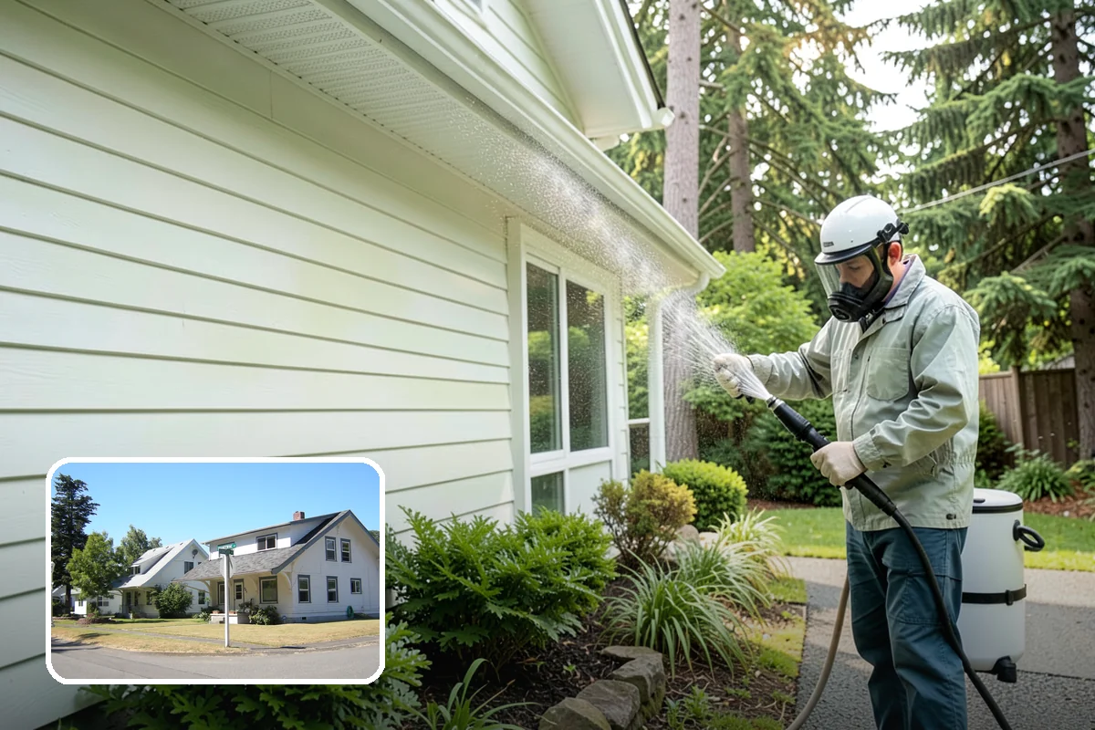 Block Wall Cleaning in DuPont, Pierce County, WA - Clears algae from highly porous block faces