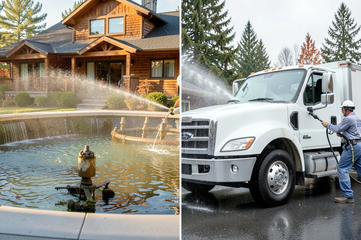 Block Wall Cleaning in DuPont, Pierce County, WA - Protect the base and adjacent surfaces