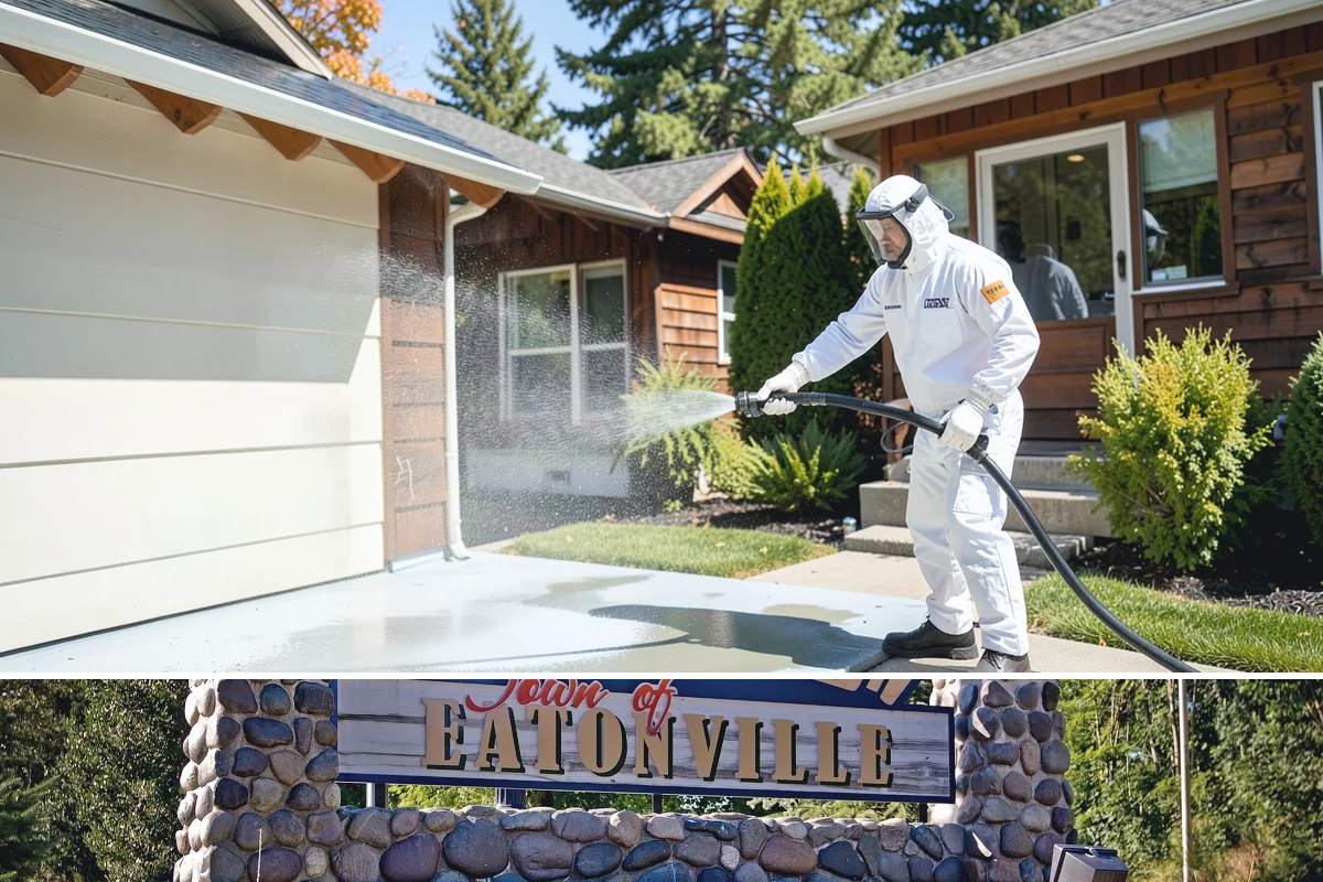 Block Wall Cleaning in Eatonville, Pierce County, WA - Summer is preferable because dry block accepts treatment more evenly and efflorescence is easier to resolve when the wall is not...