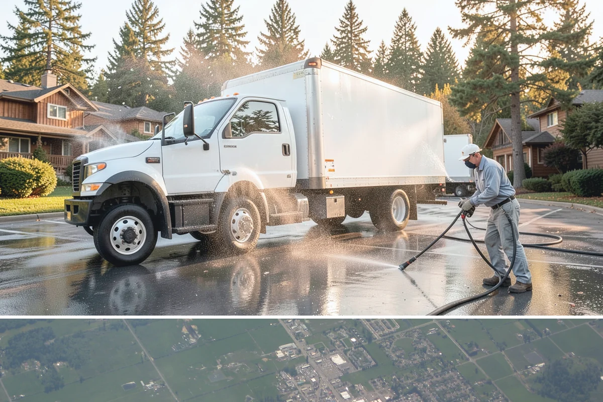 Block Wall Cleaning in Enumclaw, King County, WA - Summer is preferable because dry block accepts treatment more evenly and efflorescence is easier to resolve when the wall is not...