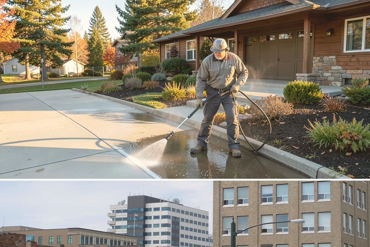 Block Wall Cleaning in Everett, Snohomish County, WA - Summer is preferable because dry block accepts treatment more evenly and efflorescence is easier to resolve when the wall is not...
