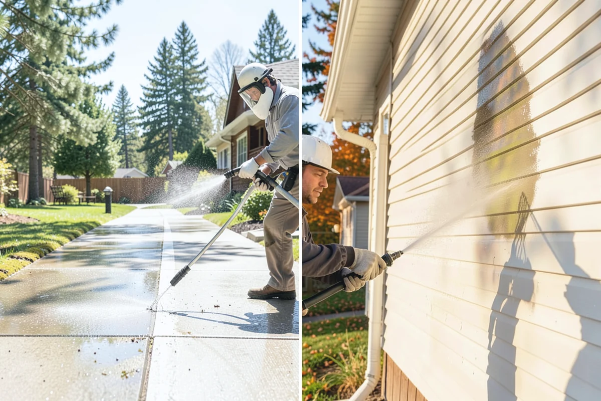 Block Wall Cleaning in Gold Bar, Snohomish County, WA - Protect the base and adjacent surfaces