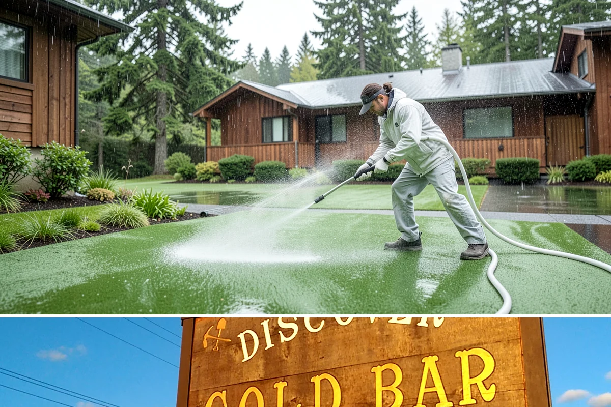 Block Wall Cleaning in Gold Bar, Snohomish County, WA - Summer is preferable because dry block accepts treatment more evenly and efflorescence is easier to resolve when the wall is not...