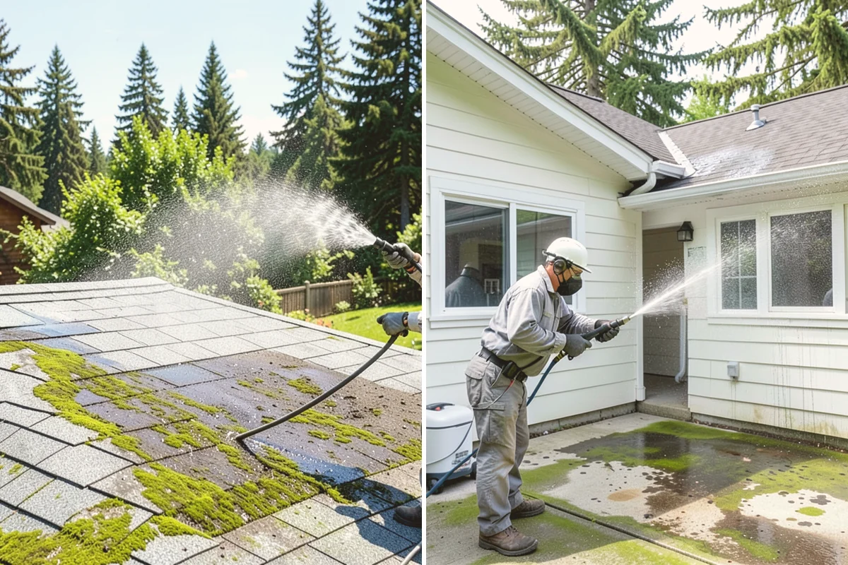 Block Wall Cleaning in Index, Snohomish County, WA - Protect the base and adjacent surfaces