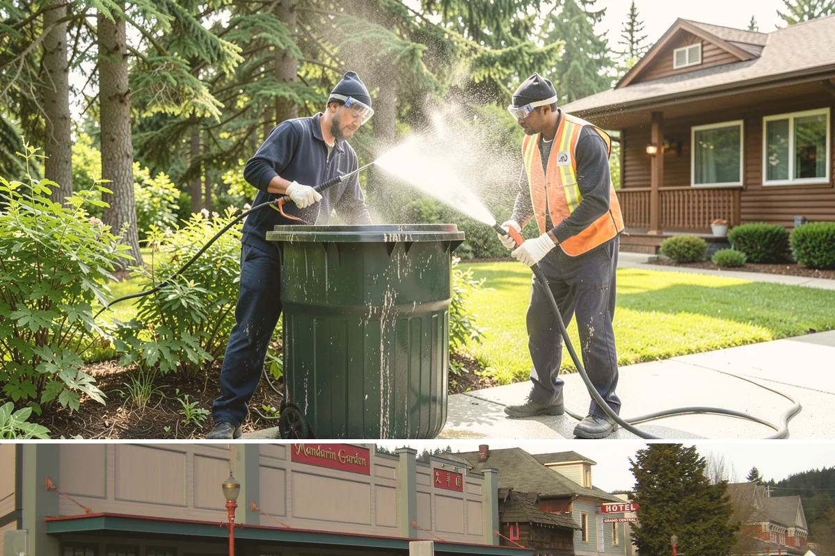 Block Wall Cleaning in Issaquah, King County, WA - Summer is preferable because dry block accepts treatment more evenly and efflorescence is easier to resolve when the wall is not...