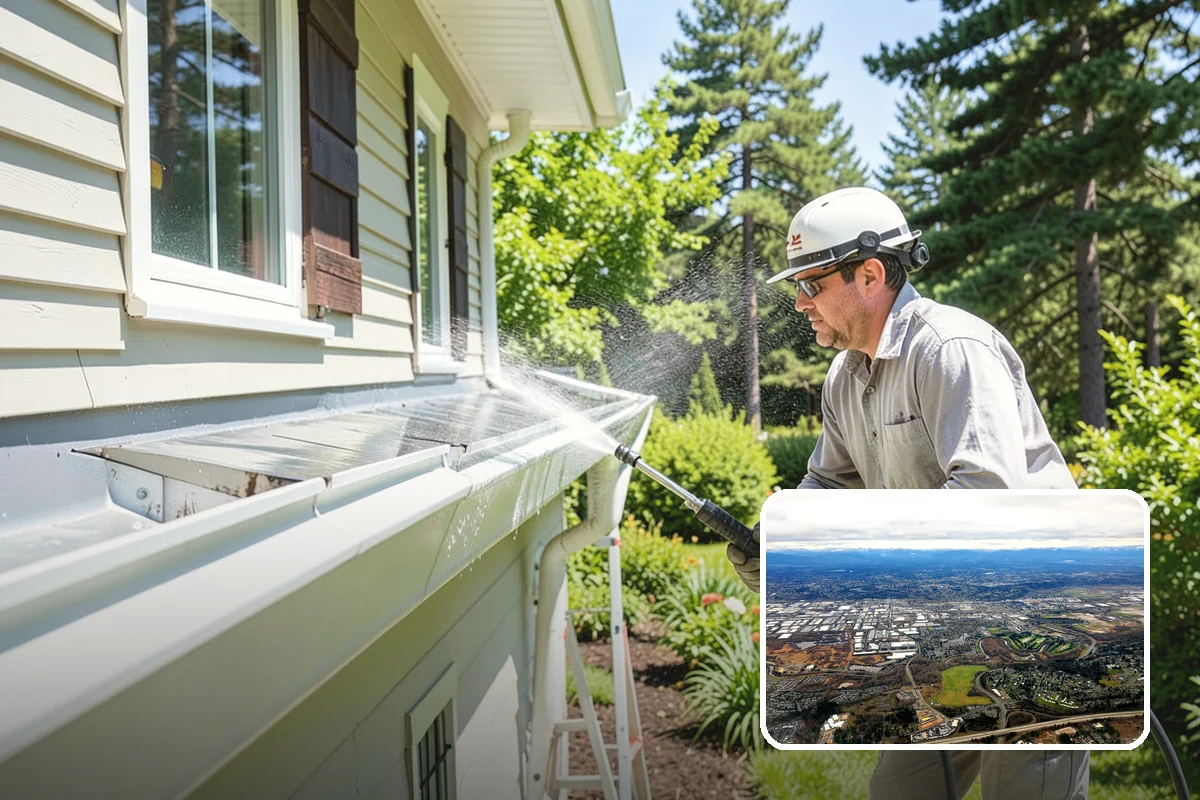 Block Wall Cleaning in Kent, King County, WA - Clears algae from highly porous block faces