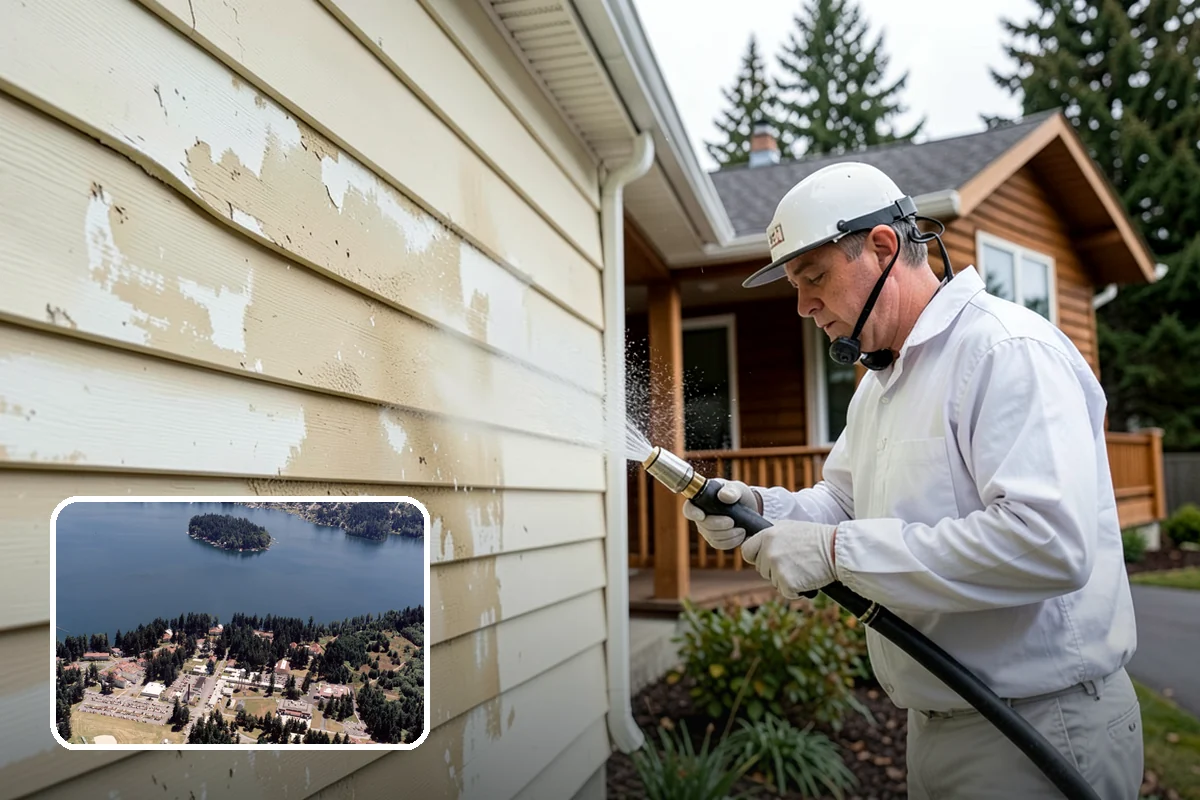 Block Wall Cleaning in Lakewood, Pierce County, WA - Clears algae from highly porous block faces