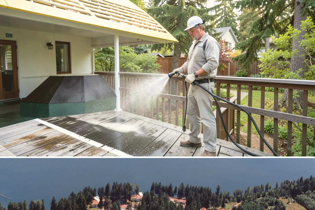 Block Wall Cleaning in Lakewood, Pierce County, WA - Summer is preferable because dry block accepts treatment more evenly and efflorescence is easier to resolve when the wall is not...