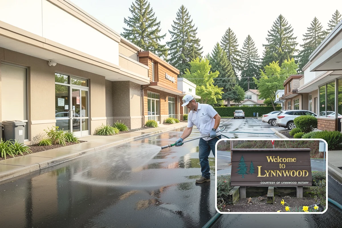 Block Wall Cleaning in Lynnwood, Snohomish County, WA - Clears algae from highly porous block faces