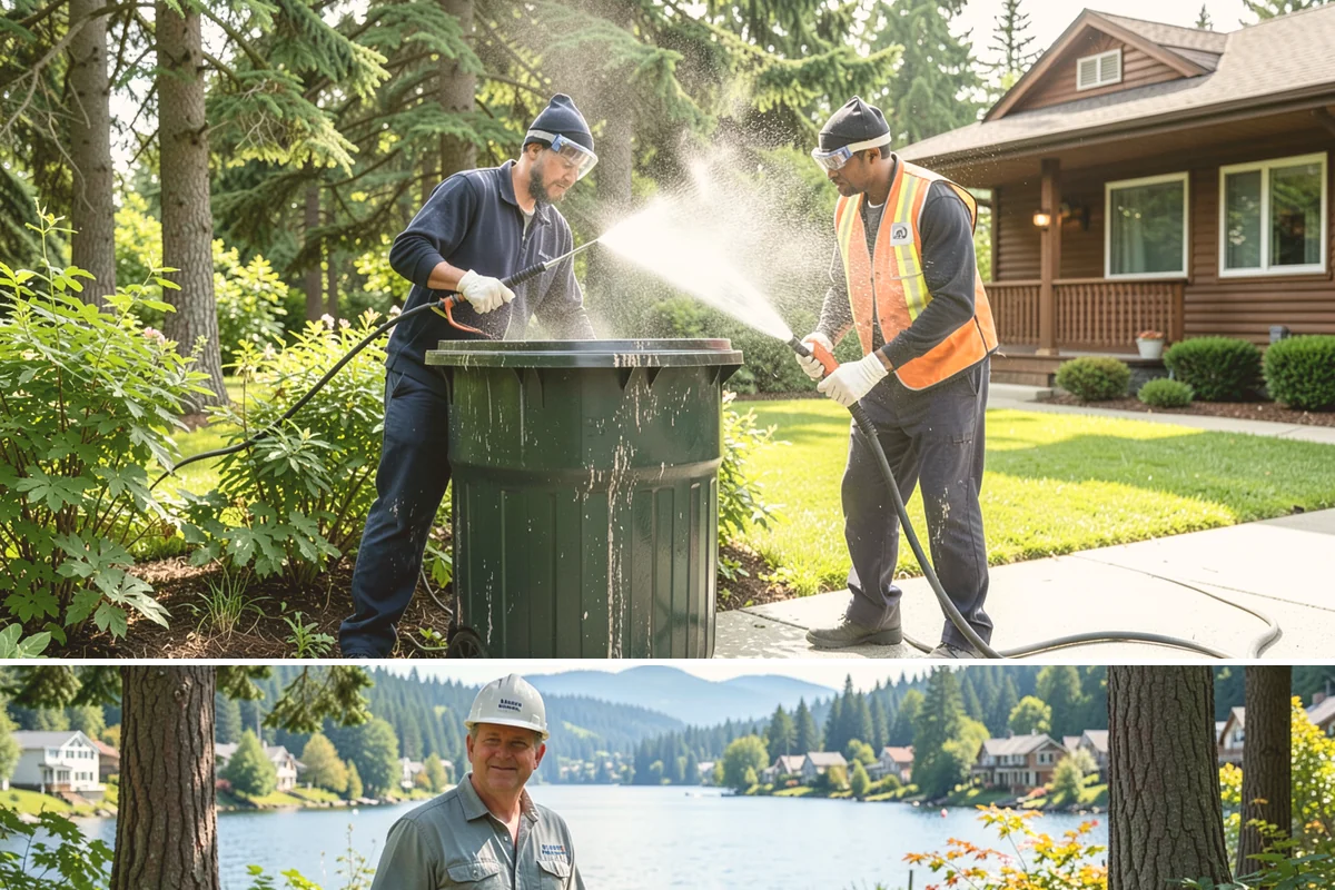 Block Wall Cleaning in Milton, King County, WA - Summer is preferable because dry block accepts treatment more evenly and efflorescence is easier to resolve when the wall is not...