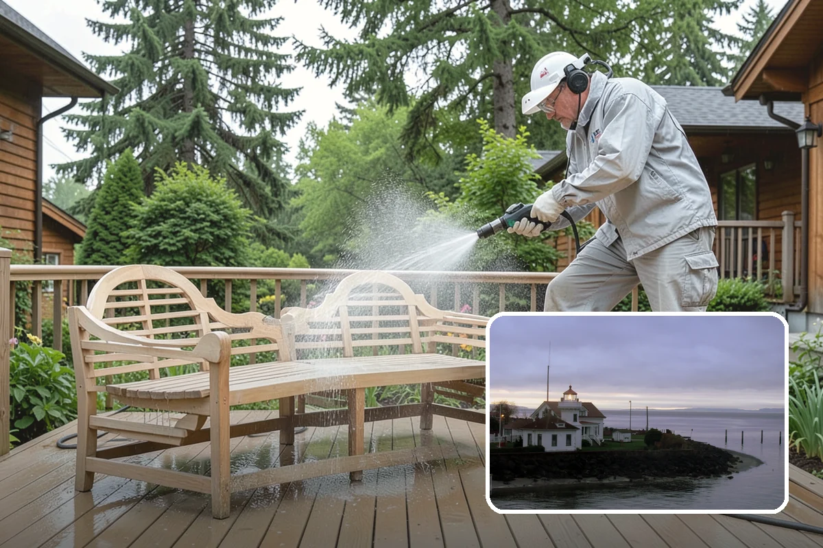 Block Wall Cleaning in Mukilteo, Snohomish County, WA - Clears algae from highly porous block faces