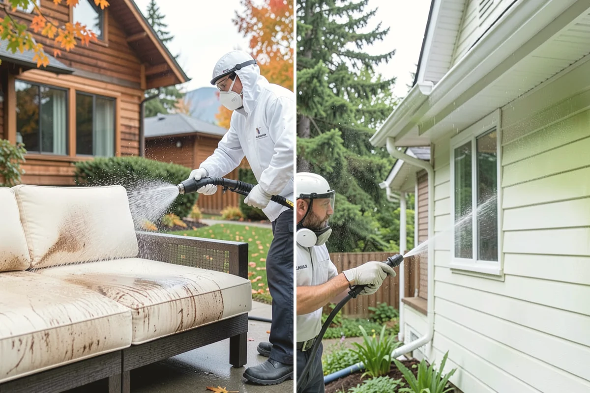 Block Wall Cleaning in Oak Harbor, Island County, WA - Protect the base and adjacent surfaces