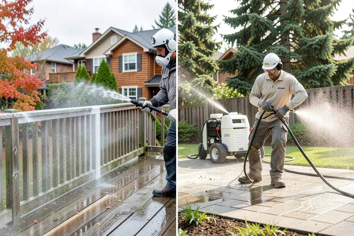 Block Wall Cleaning in Pacific, King County, WA - Protect the base and adjacent surfaces