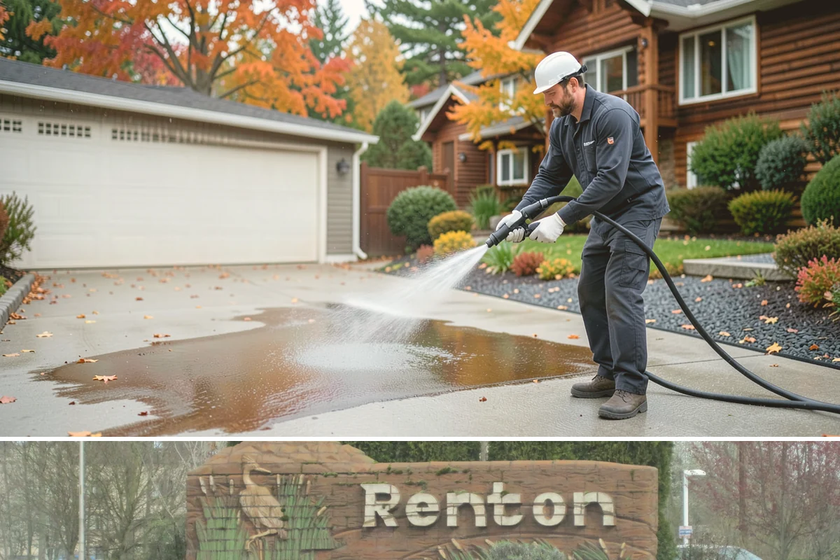 Block Wall Cleaning in Renton, King County, WA - Summer is preferable because dry block accepts treatment more evenly and efflorescence is easier to resolve when the wall is not...