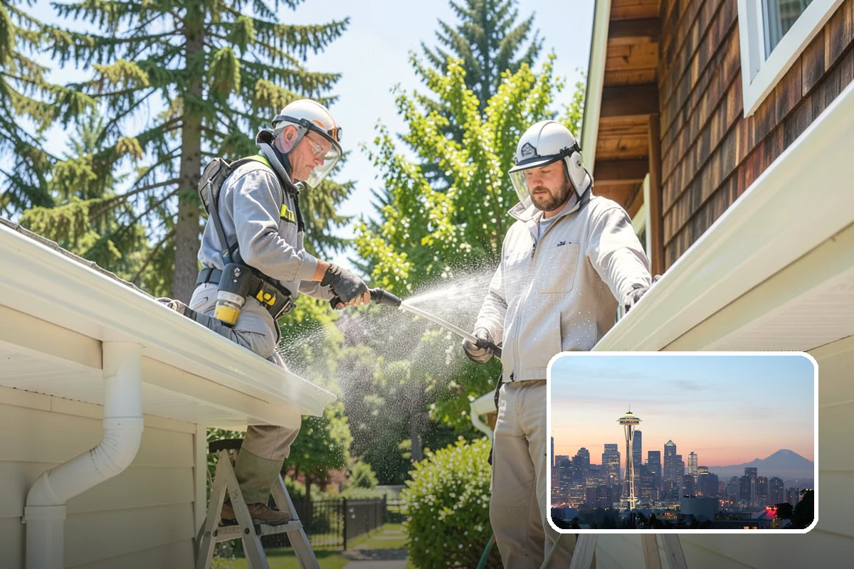 Block Wall Cleaning in Seattle, King County, WA - Clears algae from highly porous block faces