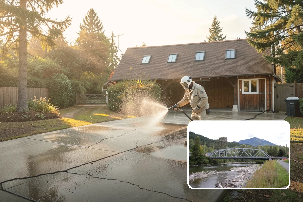 Block Wall Cleaning in Skykomish, King County, WA - Clears algae from highly porous block faces