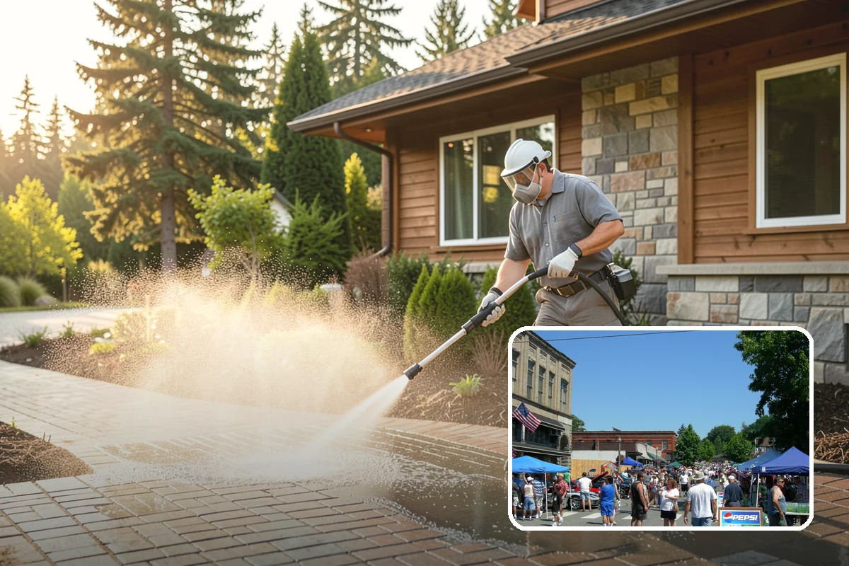 Block Wall Cleaning in Snohomish, Snohomish County, WA - Clears algae from highly porous block faces