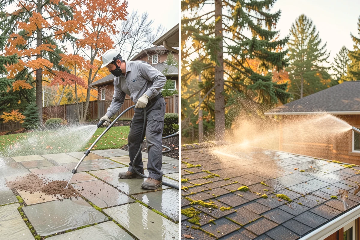 Block Wall Cleaning in Snohomish, Snohomish County, WA - Protect the base and adjacent surfaces