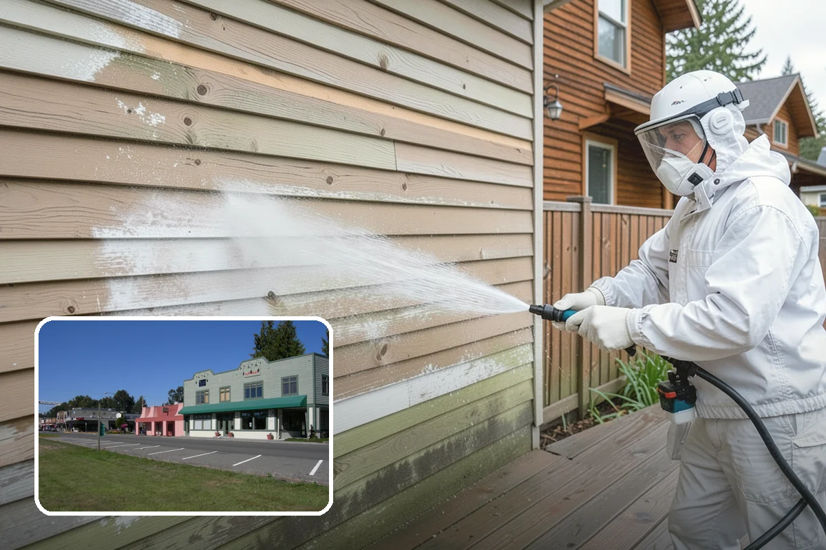 Block Wall Cleaning in Snoqualmie, King County, WA - Clears algae from highly porous block faces